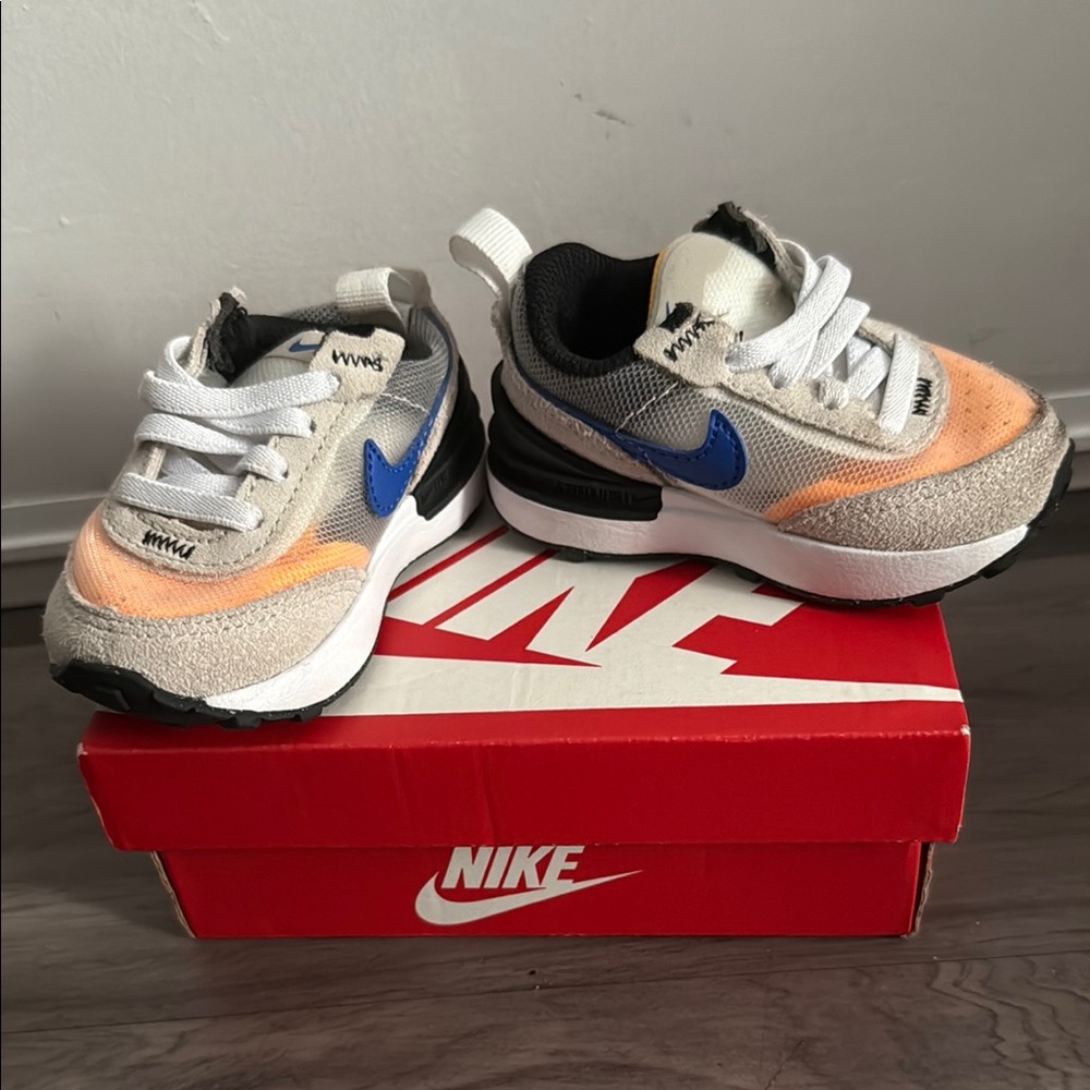 Nike Kids' Sneakers in Blue, Orange, and Gray
